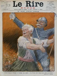 David Lloyd George en Petain, voorpagina illustratie van 